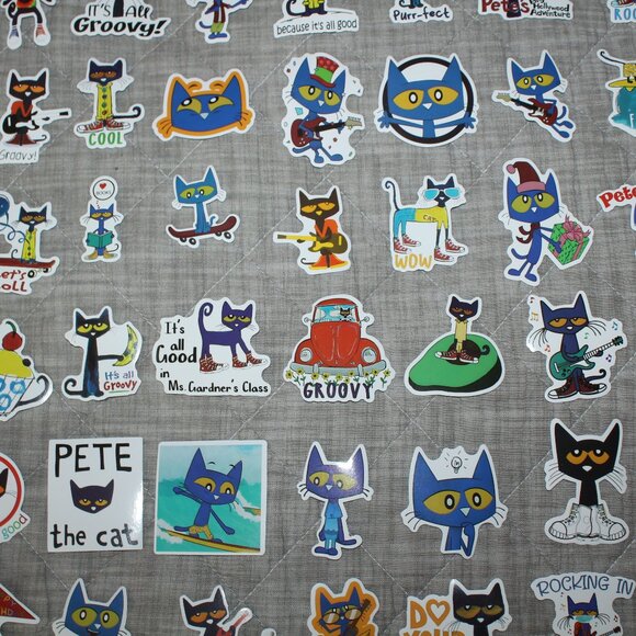 Lot of 50 Glossy Pete The Cat Stickers - Picture 4 of 5